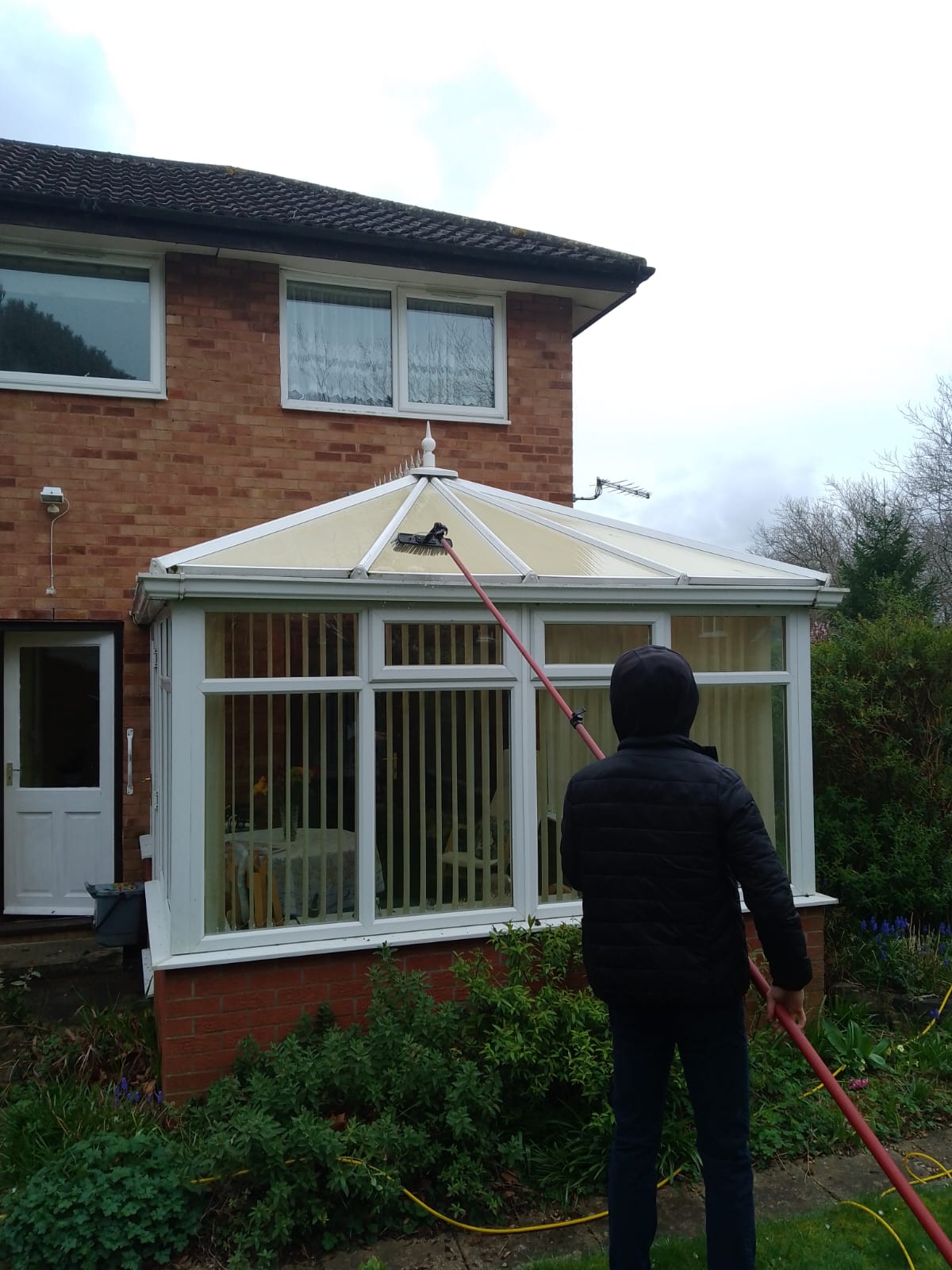 Conservatory windows cleaned by WCS Window Cleaning in Peterborough